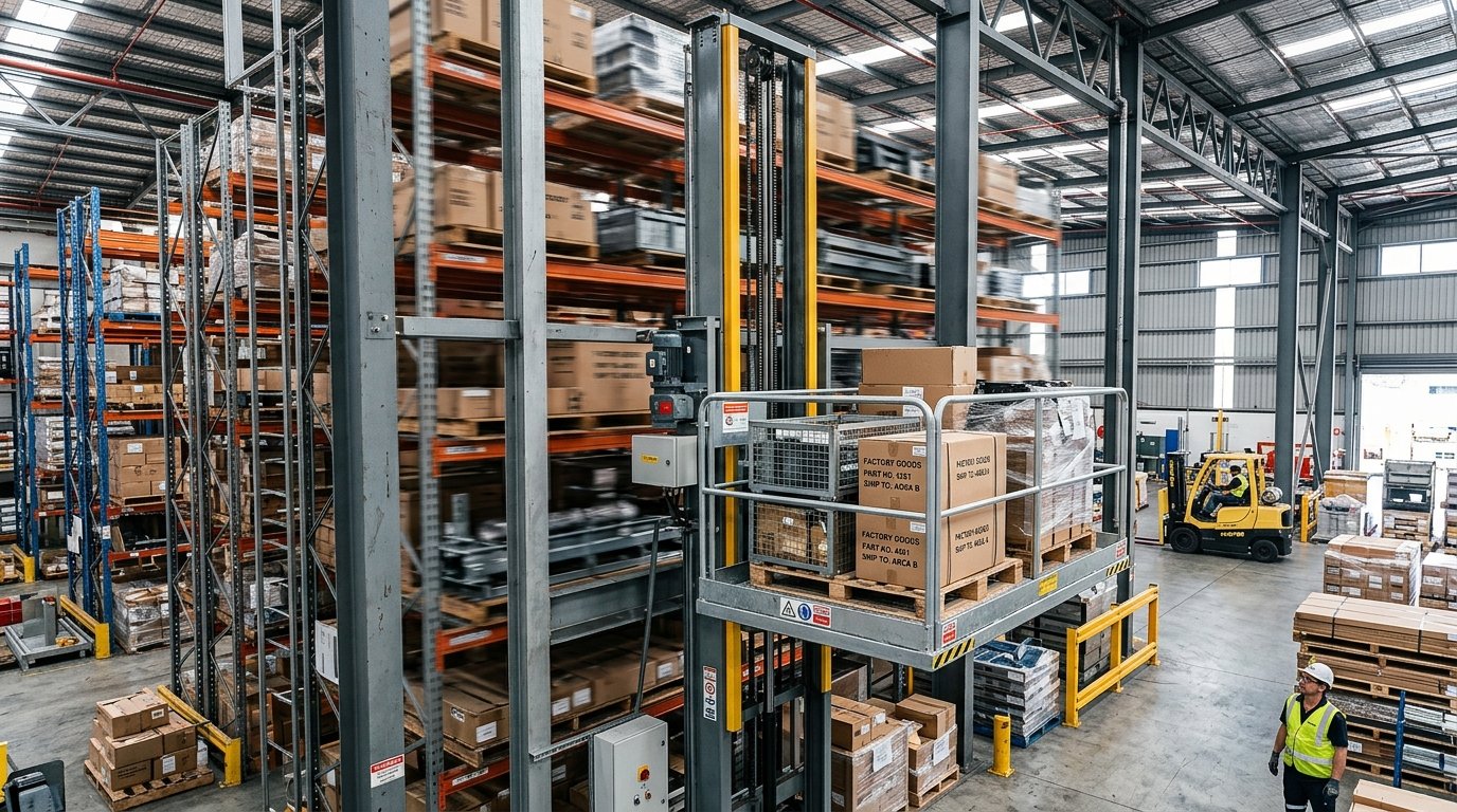 Mega Installation: Multi-Floor Goods Lift at Gujarat Logistics Hub