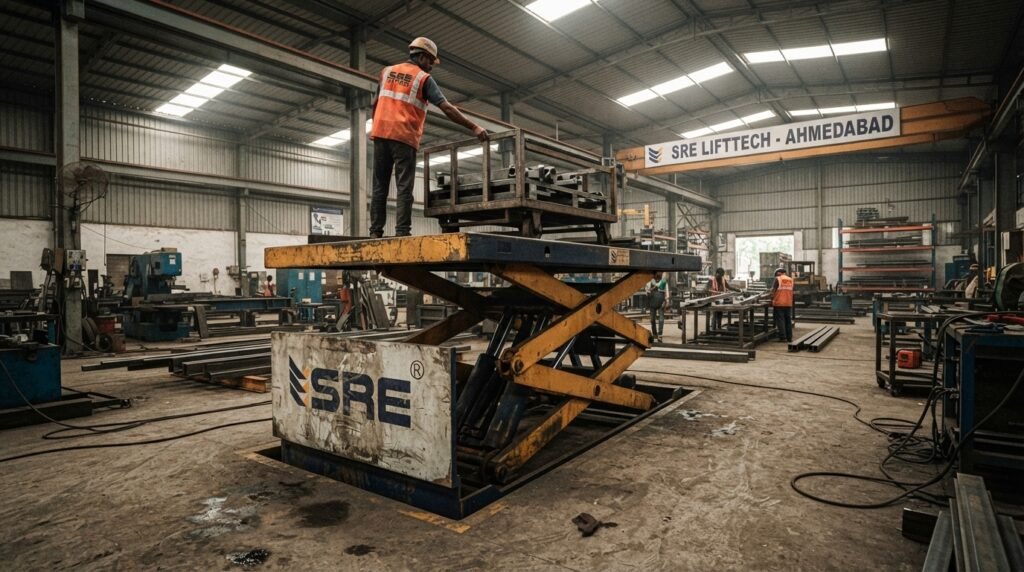 hydraulic scissor lift assembly
