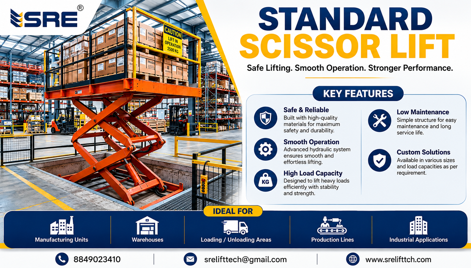 Standard Scissor Lift Safety For Industrial Operations