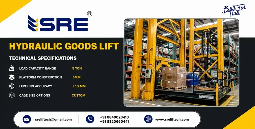 Hydraulic Goods Lift: Working, Benefits, Applications and Price Guide